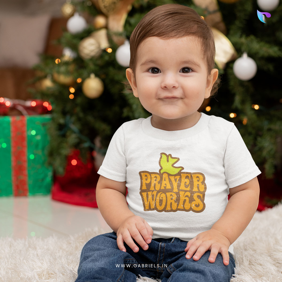 Christian-bible-verse-t-shirt-15i_Prayer-works_a.jpg Prayer Works | Bible Verse Christian T-Shirt | Infant - Image 1