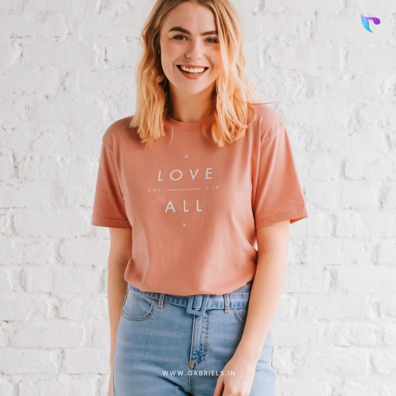 Christian-bible-verse-t-shirt-22-unisex_a-e1690786988353.jpg Love All | Bible Verse Christian T-Shirt | Unisex - Image 1
