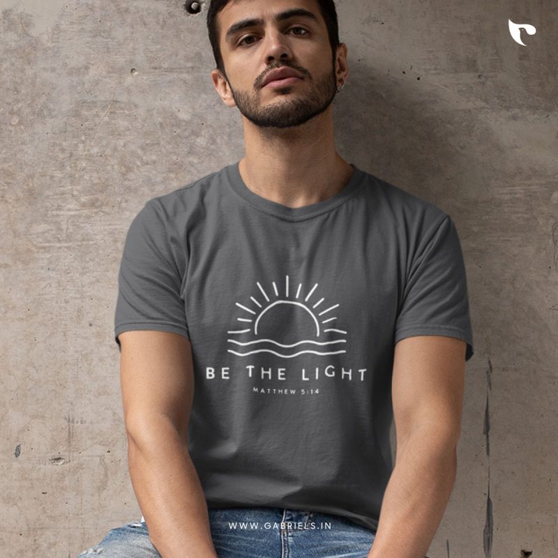 Christian-bible-verse-t-shirt-26-m_Be-the-light_a-e1690628127922.jpg Be the light | Christian T-Shirt | Men's - Image 1