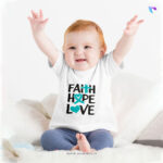 Faith Hope Love | Christian Bible Verse T-Shirt | Infant