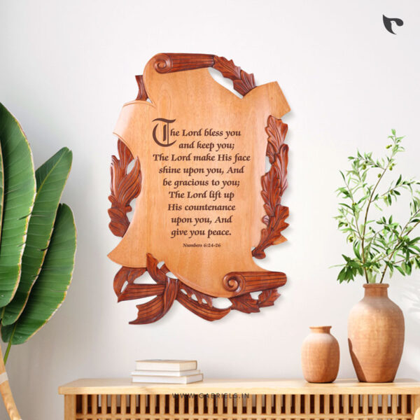 Numbers 6:24-26 Wooden Plaque | The Lord bless you and keep you Christian Wood Decor