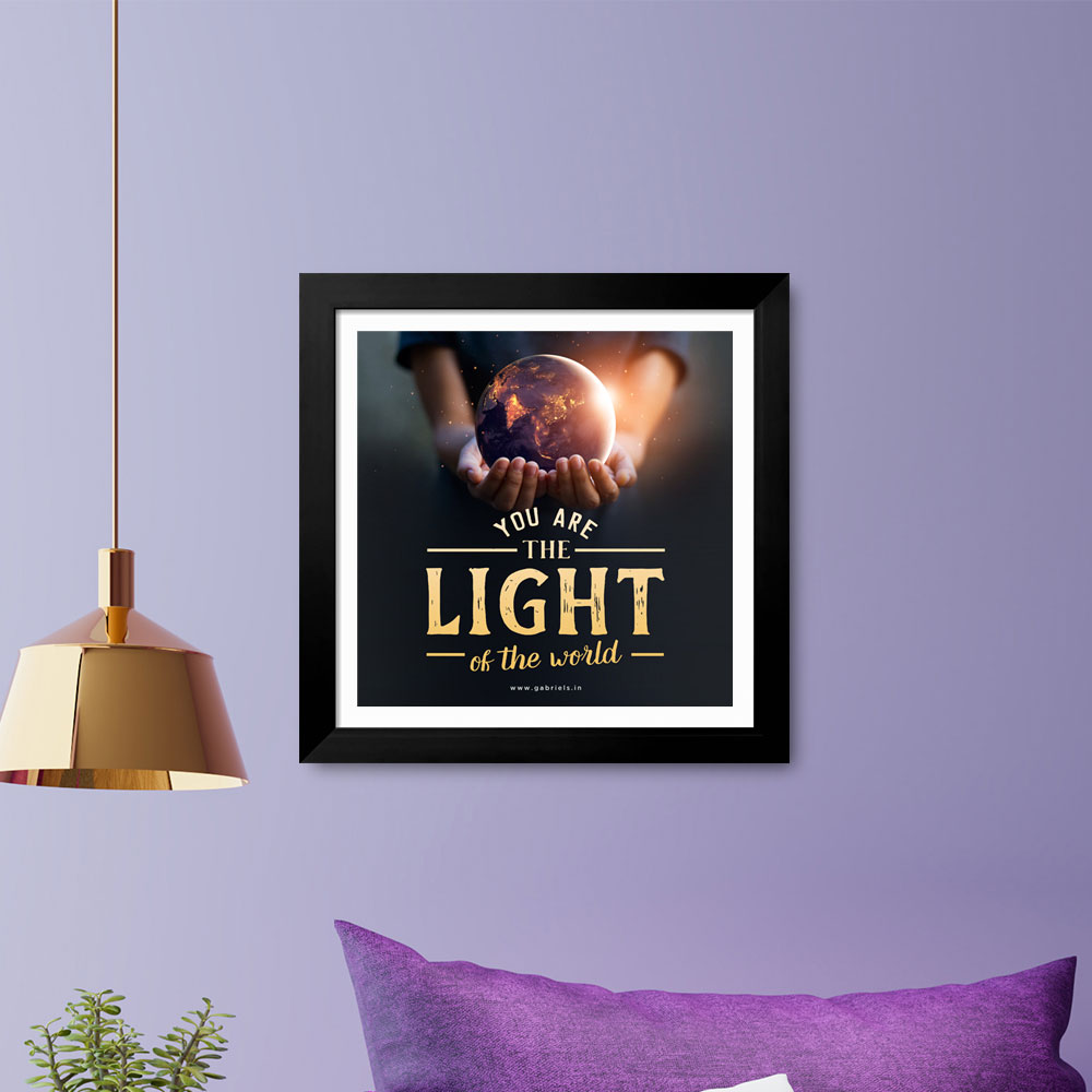 Gabriels-Frame501_1-front-1.jpg You Are the Light of the World (Matthew 5:14) Bible Verse Frame | Budget Christian Frames - Image 1