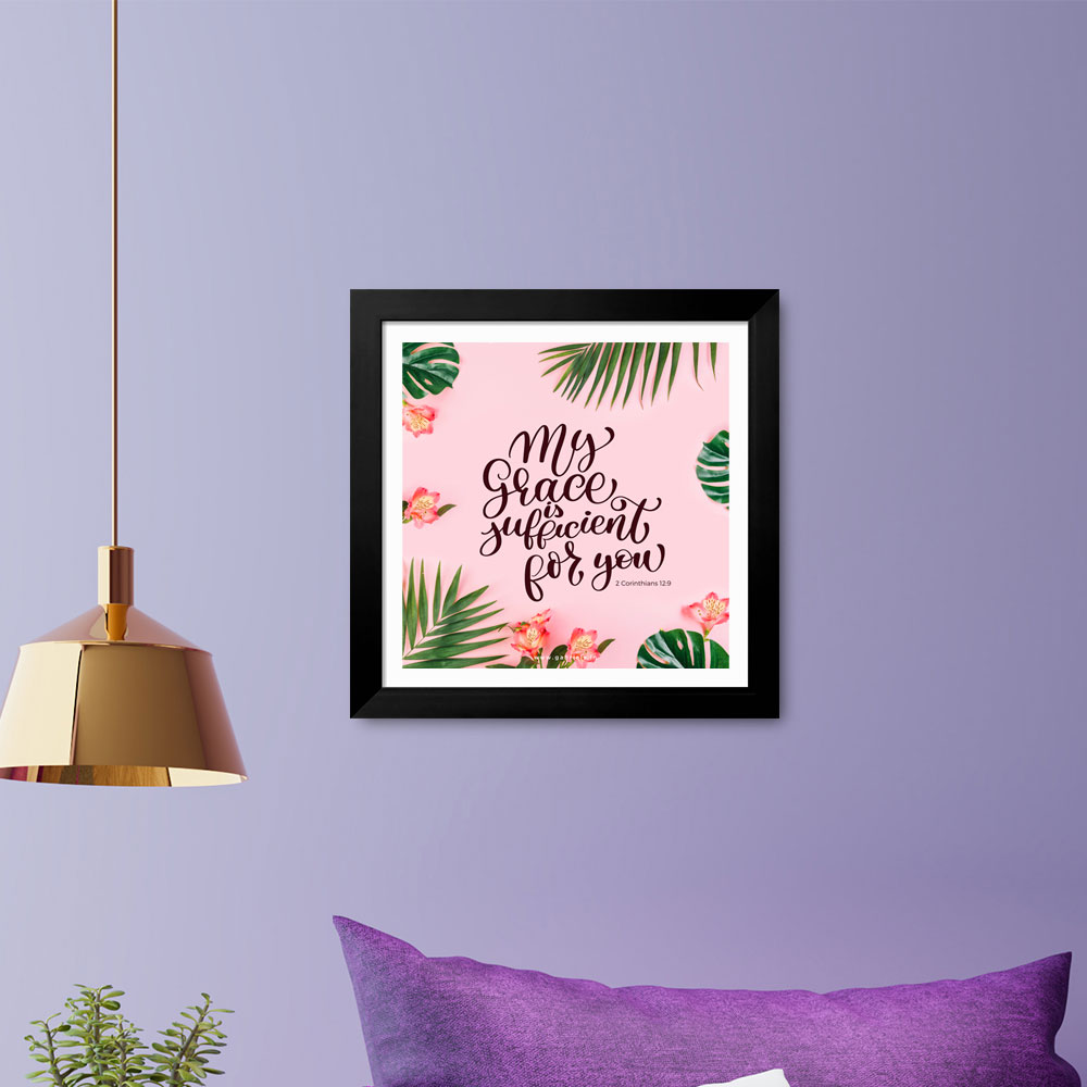 Gabriels-Frame502_1-front-1.jpg My Grace is sufficient for you (2 Corinthians 12:9) Bible Verse Frame | Budget Christian Frames - Image 1