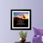 He makes my feet like the feet of a deer; he causes me to stand on the heights. (Psalm 18:33) Bible Verse Frame | Christian Wall Decor | Gabriels