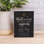 A thrill of hope the weary world rejoices | Christian Wood Block Decor